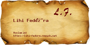 Lihi Fedóra névjegykártya